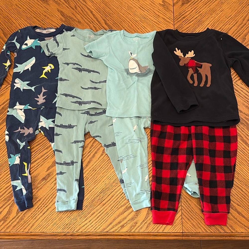 Kids Pajamas Set - Blue, Black, Red